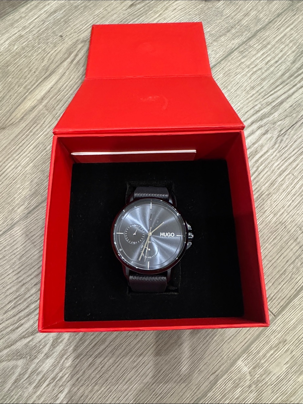 Men’s Wristwatch Hugo Boss 1530033 Multifunction Leather Blue